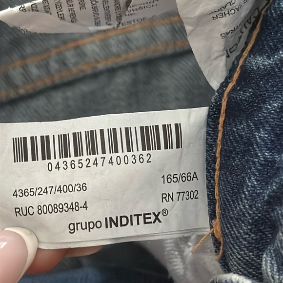 TRF MID WAIST BAGGY BALLOON RIPPED JEANS 27 (US 4) - Picture 8 of 8